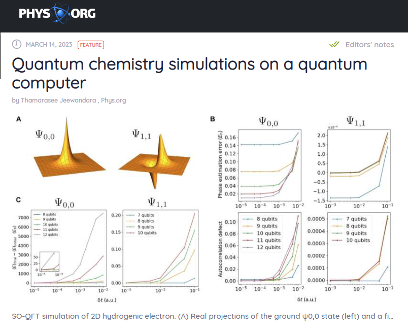 양자 컴퓨터에서 양자 화학 시뮬레이션