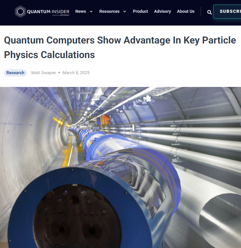 양자 컴퓨터_핵심 입자 물리학 계산에서 우위 보여