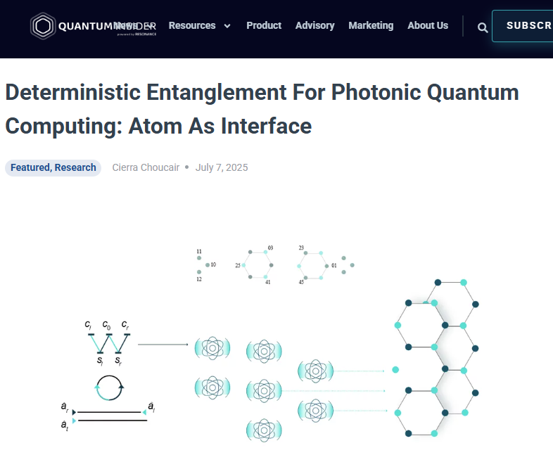 광자 기반 양자 컴퓨팅을 위한 결정론적 얽힘