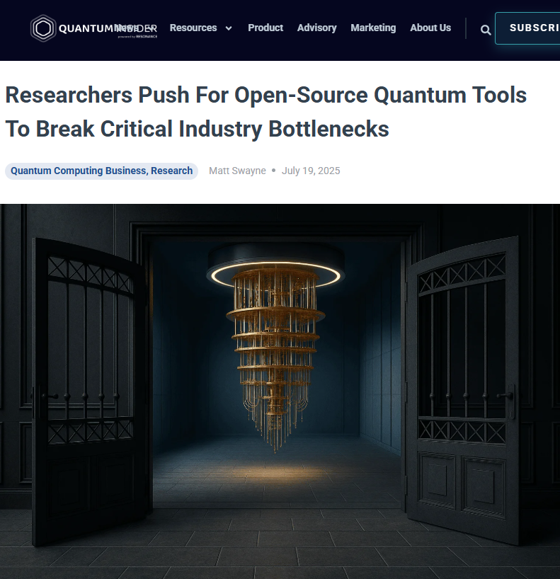 핵심 산업 병목 해결 위해 오픈소스 양자 도구 개발 촉구