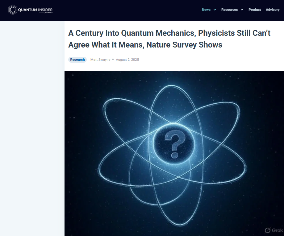 양자역학 100년, 네이처 설문 조사