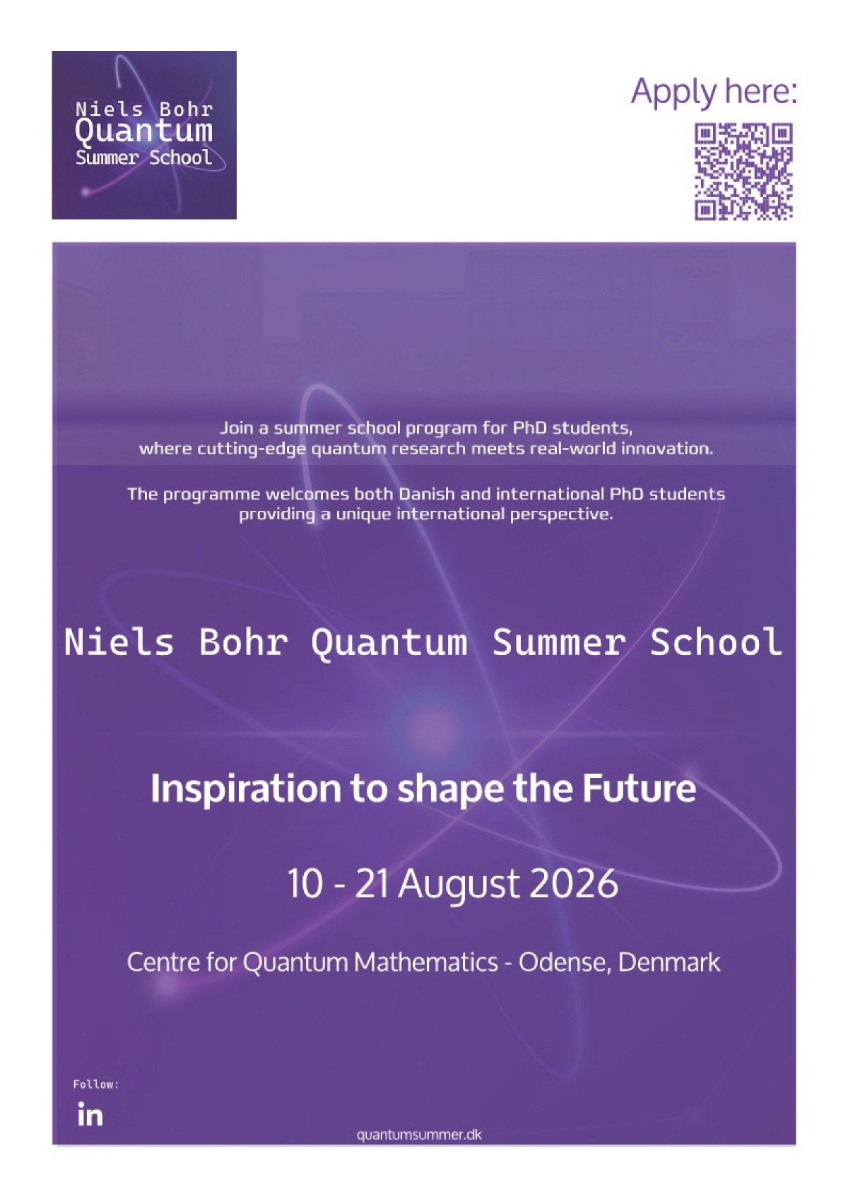 Niels Bohr Quantum Summer School 2026 개최 안내